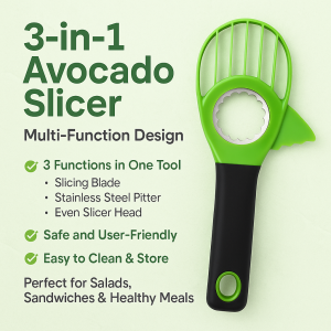 All-in-one avocado slicer tool
